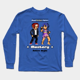 Pixel Perfect Fighters Retro Style Mastery, pixel games Long Sleeve T-Shirt